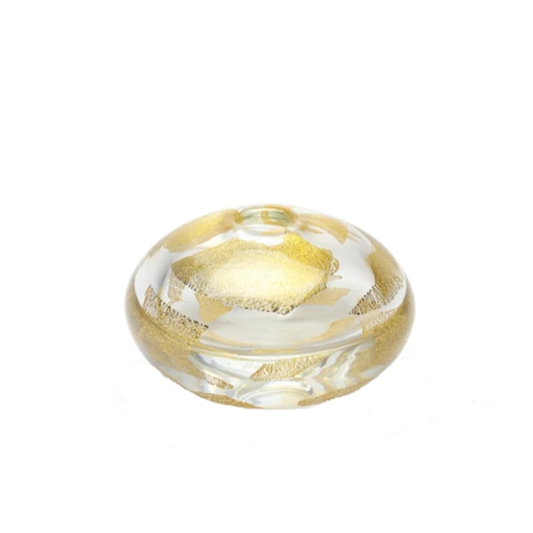 Vasinho Achatado Cristais Cá d'oro Áureo Transparente 8 x 14 x 14 cm