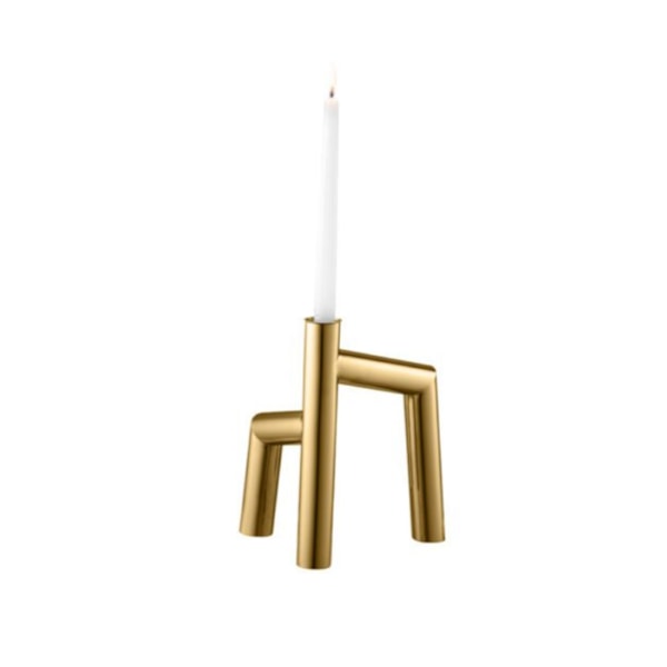 Castiçal Riva Escora Ouro 24K 23 x 20 x 30 cm