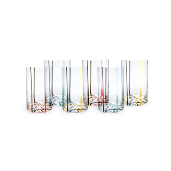 Jogo de Copos Altos HUB.ME Colorido 490 ml - 6 peças
