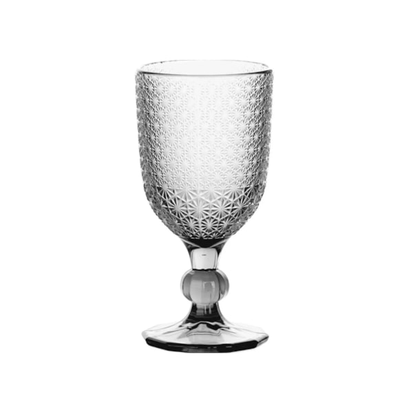 Jogo de Taças para Água HUB.ME com Detalhe Texturizado Transparente 310 ml - 4 peças