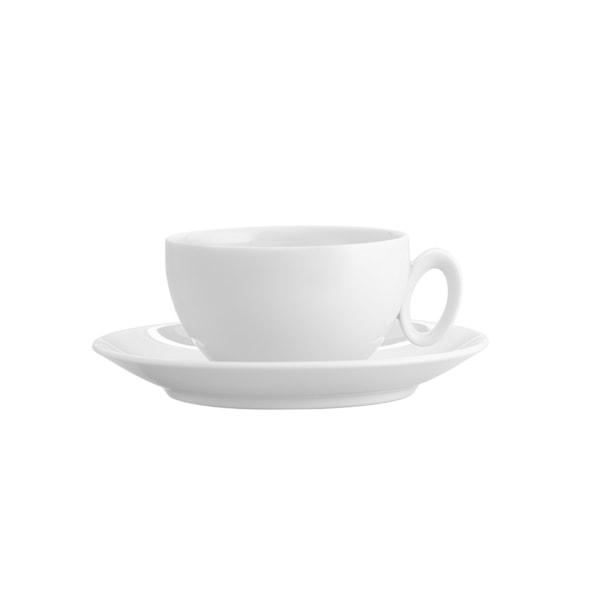 Jogo de Xícaras para Café da Manhã com Pires Vista Alegre Broadway White 350 ml - 2 peças