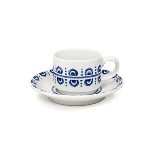 Jogo de Xícaras para Café com Pires Vista Alegre Azure 90 ml - 6 peças