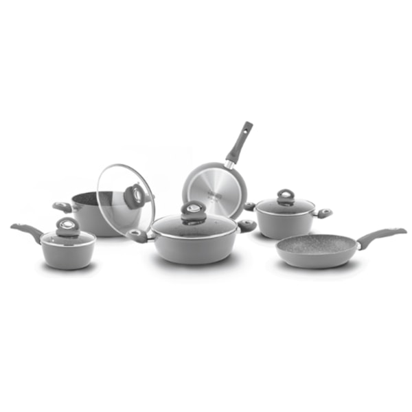 Jogo de Panelas Bialetti Petravera Plus - 10 Peças