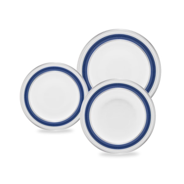 Baixela 18 peças Strauss Gold Star Azul Escuro