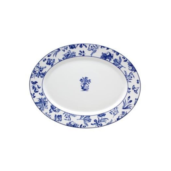Travessa Oval Média Vista Alegre Chintz Azul 3,5 x 35 x 27,3 cm