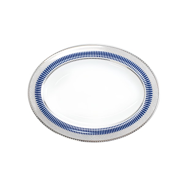 Travessa para Servir Strauss Gold Star Azul Escuro 23,5 x 31,5 cm