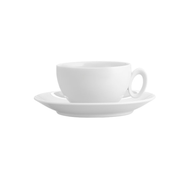 Jogo de Xícaras para Chá com Pires Vista Alegre Broadway White 241 ml - 4 peças