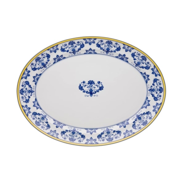 Travessa Oval Vista Alegre Castelo Branco 3,5 x 27,3 x 35 cm