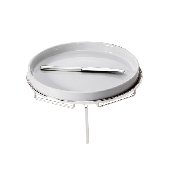 Rechaud para Queijo Brie com Faca e Queimador Wolff em Prata 28 cm