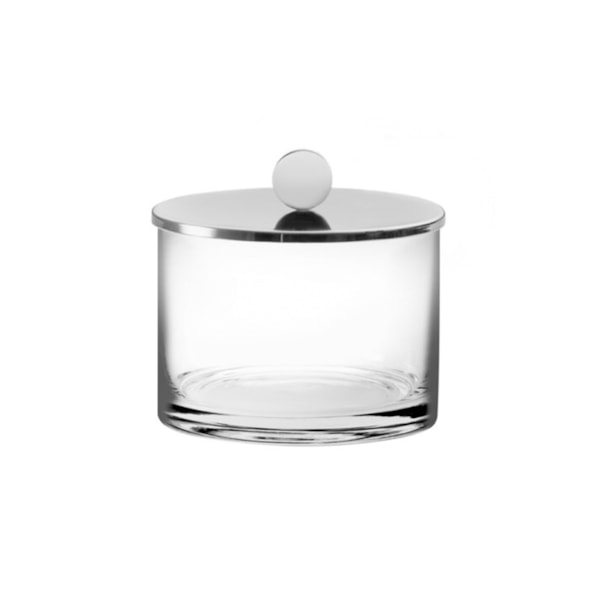 Caixinha Redonda Riva Gioia Aço Inox 12,3 x 12 cm