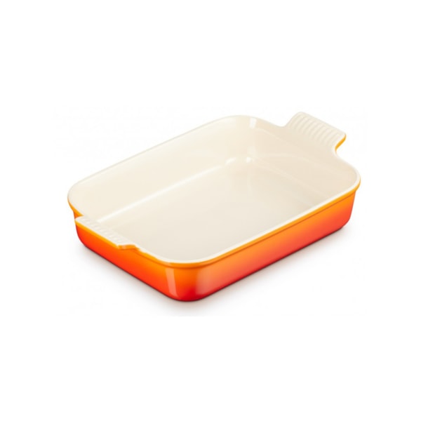 Travessa Retangular Le Creuset Heritage Laranja 32 cm