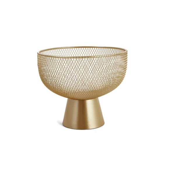 Centro de Mesa com Pé Mart Dourado 20 x 24 cm