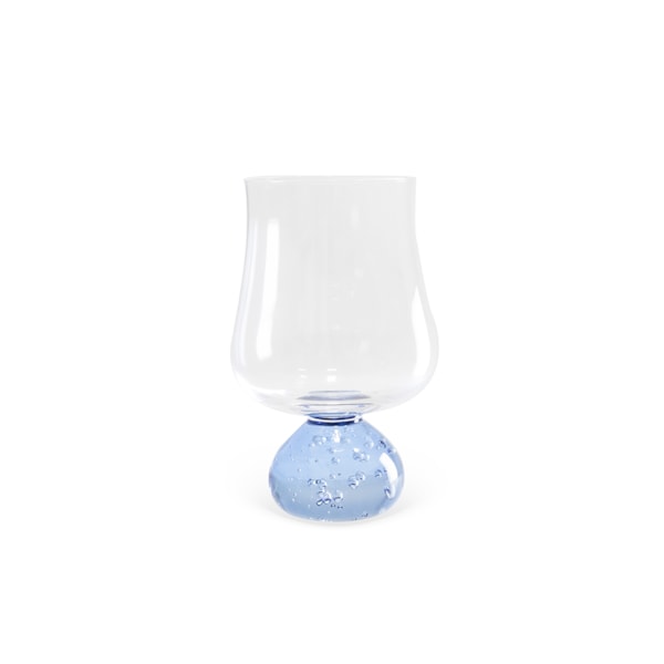 Jogo de Copos BTC Decor Atmosfera com Base Esfera Azul 440 ml - 6 peças