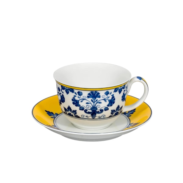 Jogo de Xícaras para Café com Pires Vista Alegre Castelo Branco 109 ml - 4 peças