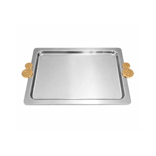 Salvinha Riva Nocc Ouro 24K e Aço Inox Riviera 16,5 x 25,5 cm