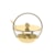 Açucareiro / Queijeira Riva Milena Ouro 24 K  15 x 14 x 14 cm