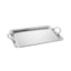 Bandeja Retangular com Espelho Wolff Croisé em Zamac Niquelado 45,8 x 24,5 x 5 cm