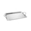 Bandeja Retangular com Espelho Wolff Croisé em Zamac Niquelado 53,5 x 30 x 5 cm