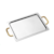 Bandeja Riva Cascia Nocc Ouro 24K e Aço Inox 27 x 16,5 x 1 cm