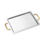 Bandeja Riva Cascia Nocc Ouro 24K e Aço Inox 27 x 16,5 x 1 cm