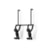 Cabide de Porta Duplo Umbra Buddy Preto