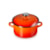 Caçarola Redonda Le Creuset Aço Esmaltado com Pegador Aço Inox Laranja 3,7 litros