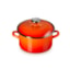 Caçarola Redonda Le Creuset Aço Esmaltado com Pegador Aço Inox Laranja 3,7 litros