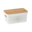 Caixa Organizadora com Tampa OIKOS Poá Branca 10 litros