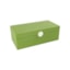 Caixa Retangular Decorativa Lucatti em Madeira e PU Verde Claro 11 x 30 x 19 cm