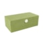 Caixa Retangular Decorativa Lucatti em Madeira e PU Verde Claro 13 x 35 x 21 cm