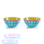 Conjunto de Bowls Guzzini Le Murrine Azul e Laranja 12 cm - 2 peças