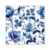 Guardanapo Ambiente Delft Blue Florals 25 x 25 cm