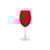 Jogo de Taças para Vinho Bordeaux Bohemia Gastro Vermelho 580 ml - 6 peças