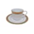 Jogo de Xícaras para Café com Pires Noritake Regent Gold 100 ml - 6 peças