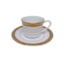 Jogo de Xícaras para Café com Pires Noritake Regent Gold 100 ml - 6 peças