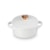 Mini Cocotte Le Creuset Pegador Coração Dourado Branca 10 cm