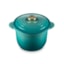Panela de Arroz Le Creuset Every sem Tampa Interna Bleu Riviera com Pegador Dourado 18 cm