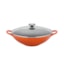 Panela Wok com Tampa Le Creuset Signature Laranja 32 cm