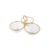 Porta Aperitivo Triplo Riva Sarezzo Ouro 24 K 28 x 27 x 15 cm