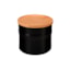 Pote com Tampa de Madeira Le Creuset Black Onyx 1,1 litros