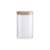 Pote para Mantimentos Flat Quadrado com Tampa OIKOS Bambu 1,1 litros