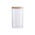 Pote para Mantimentos Flat Quadrado com Tampa OIKOS Bambu 1,4 litros