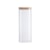 Pote para Mantimentos Flat Quadrado com Tampa OIKOS Bambu 1,9 litros