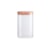 Pote Quadrado com Tampa Bambu Bono Home 1050 ml
