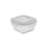Pote Quadrado Raso com Tampa OIKOS Branco 520 ml