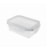 Pote Retangular Raso com Tampa OIKOS Branco 330 ml