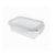 Pote Retangular Raso com Tampa OIKOS Branco 570 ml
