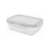 Pote Retangular Raso com Tampa OIKOS Branco 840 ml