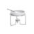 Rechaud para Queijo Brie com Faca Wolff Aço Inox 15 cm