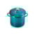 Stock Pot Le Creuset Pegador Aço Inox Azul Caribe 22 cm